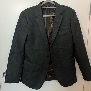 Bonobos 40R Slim Fit Grey Wool Blazer with Italian Wool